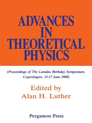 cover image of Advances in Theoretical Physics